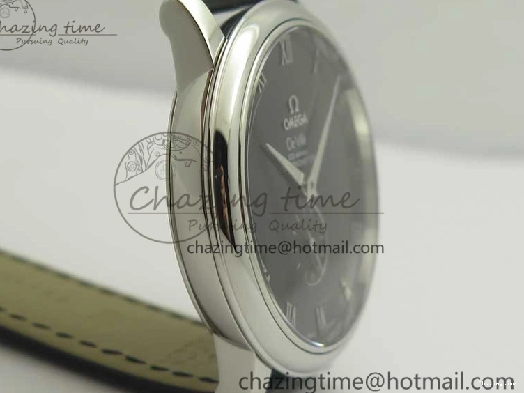 0325 De Ville Prestige Small Second TWF 1:1 Best Edition Black Dial on Black Leather Strap MIYOTA Resilient 8037